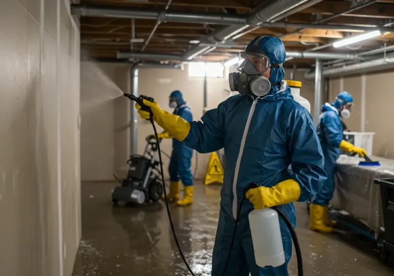 Basement Sanitization and Antimicrobial Treatment process in Farley, KY